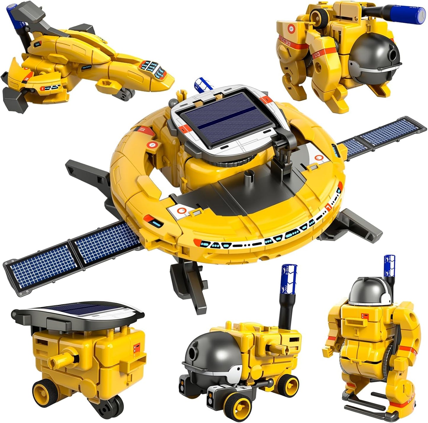 Lucky Doug 6 in 1 STEM Solar Space Robot Building Kit front view showing retail packaging