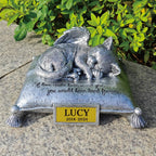 Personalized Cat Memorial Stones Cat Memorial Statue Cat Headstone for Grave Cat Tombstones Pet Loss of Cat Sympathy Gift Home Yard Garden Decor, 8"L x 6.5"W x 3.5"H (Personalized Cat B) - Image 9