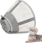 Supet Cat Cone Collar Soft, Air Mesh Recovery Collar to Stop Licking, Breathable Neck Cone Alternative, Lightweight Cat Head Cone Anti Scratch (Orange,S) - Image 12