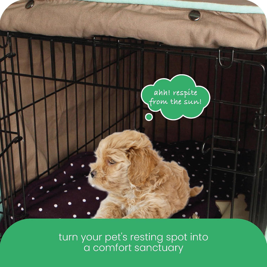 Molly Mutt double door compatible dog crate cover with snaps