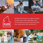 Nutrient rich venison lamb and collagen dog treat packaging angle