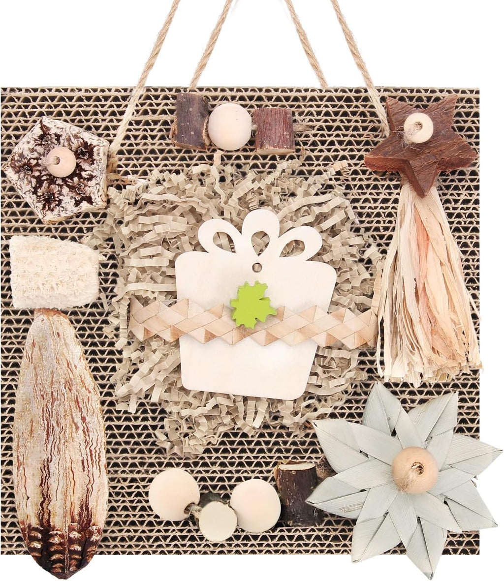 Kyouki natural fiber bird toy full angle display