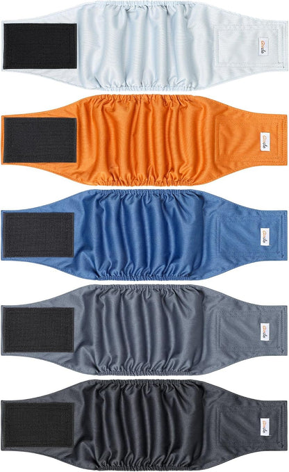 5 Pack Dog Diapers Male, Premium Belly Bands for Dogs, High Absorbing Male Dog Pee Wraps for Doggie in Incontinence or Excitable Urination and Training XS - Image 10
