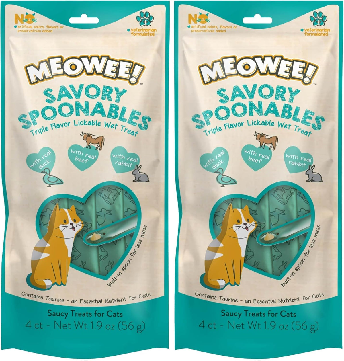 MEOWEE! Savory Spoonables Variety Pack, 12 Count Tube, Triple Flavor Squeezable Lickable Wet Treats for Cats with Built-in Spoon for Less Mess - Image 12