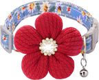 Small Dog Collar with Flower, Spring Dog Collar for Girl Dog Collars for Small Dogs Cute Dog Collar with Bell, Adjustable Length - Image 11