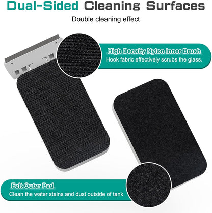 AQQA magnetic algae scraper stainless steel and plastic interchangeable blades