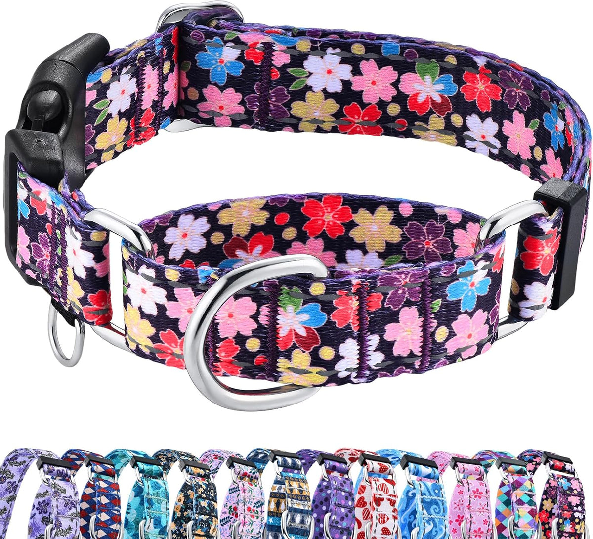 Reflective Martingale Collar for Dogs with Quick Release Buckle No Pull Training Dog Collars (Colorful Geometric, Medium) - Image 14