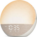 Odokee Sunrise Alarm Clock front view showing digital time display and glowing wake up light.