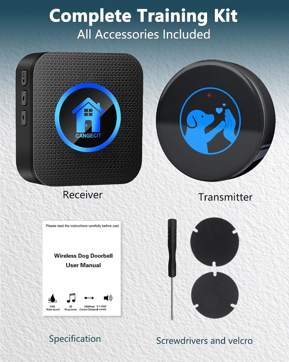 Wireless pet doorbell system for home use