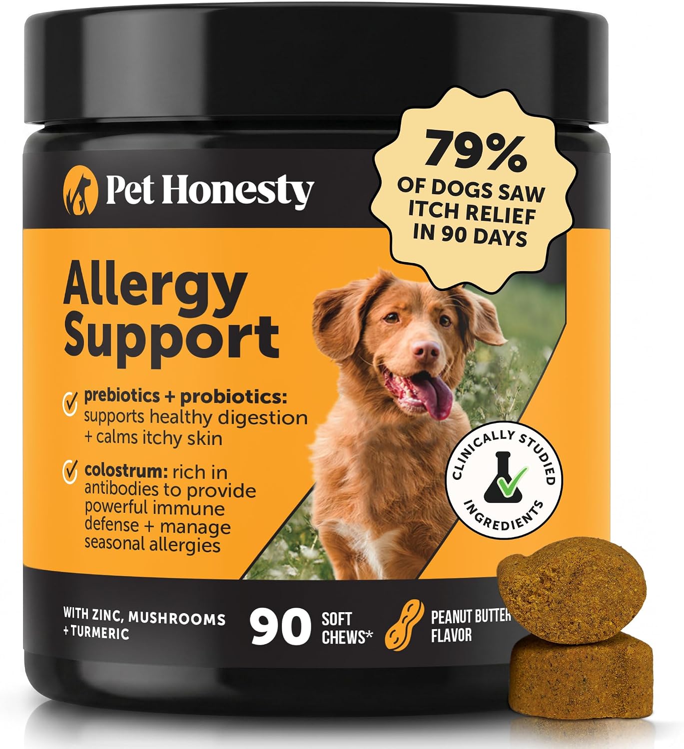 Dog Allergy Relief Immunity Chews - Paw Licking, Itching & Seasonal Allergies - with Colostrum, Probiotics, Turmeric & Salmon Oil - Vet Recommended Anti-Itch Supplement for Dogs (Salmon, 90 Ct) - Image 12