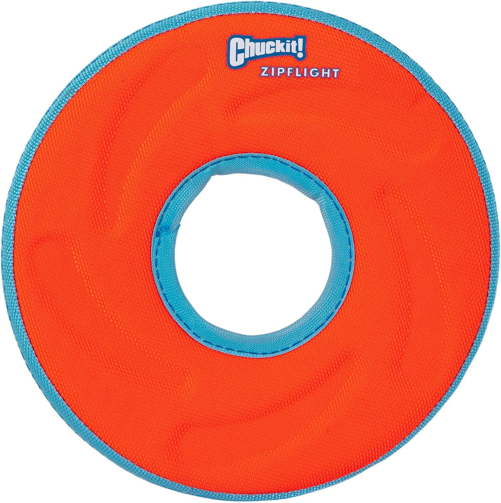 Chuckit! Zipflight flying disc small green and light blue front view