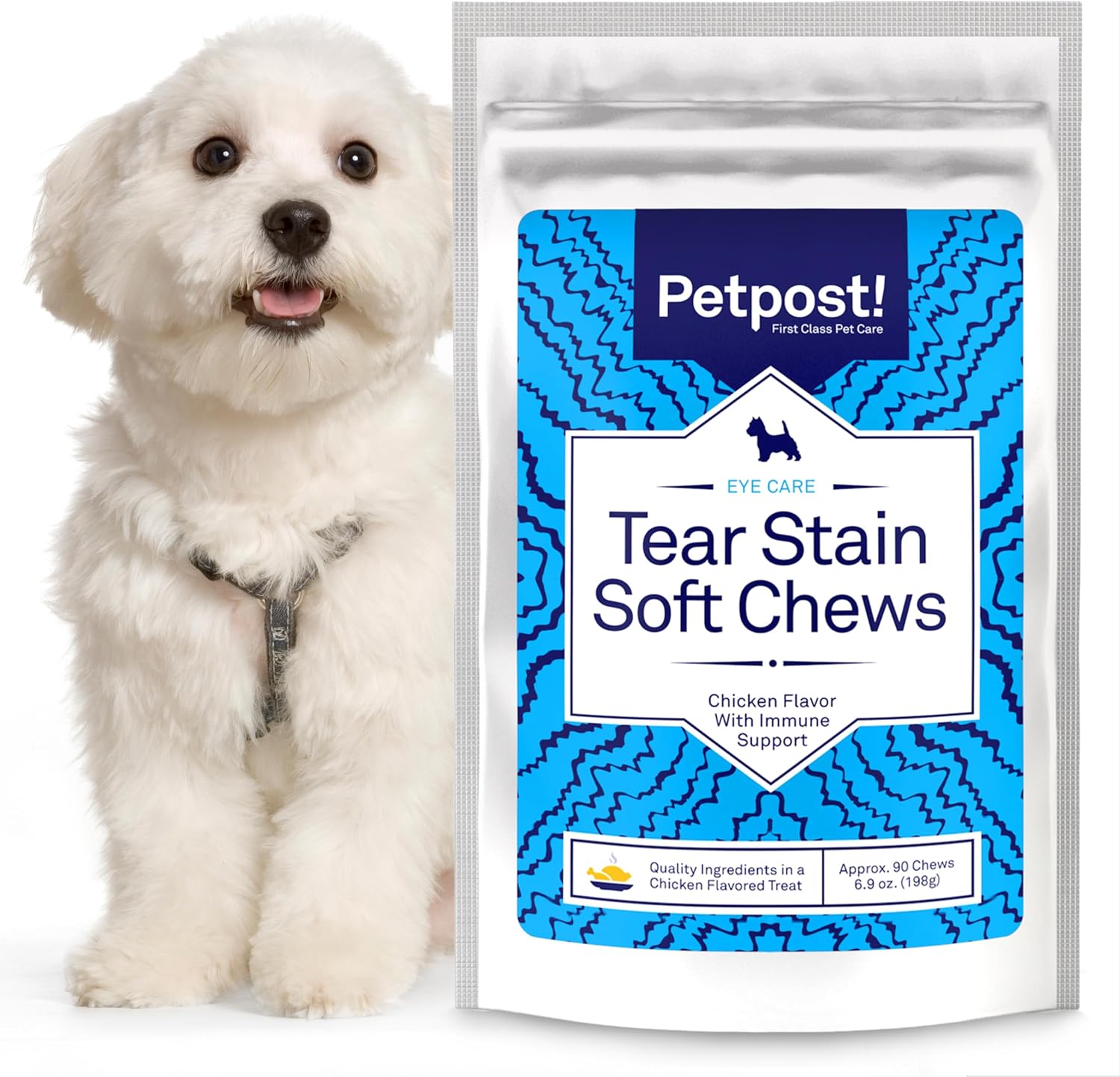 Petpost Tear Stain Remover Wipes for Dogs | 100 Count Gentle Eye Wipes with Juniper Berry & Coconut | Dog Face Wipes for Tear Stains & Eye Discharge | Soft Cotton Pads, Bleach Free - Image 14