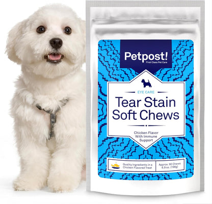 Petpost Tear Stain Remover Wipes for Dogs | 100 Count Gentle Eye Wipes with Juniper Berry & Coconut | Dog Face Wipes for Tear Stains & Eye Discharge | Soft Cotton Pads, Bleach Free - Image 14