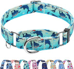 Reflective Martingale Collar for Dogs Nylon Training Collar with No Buckle Cute Floral No Pull Dog Collar for Medium DogsYellow FlowerM - Image 11