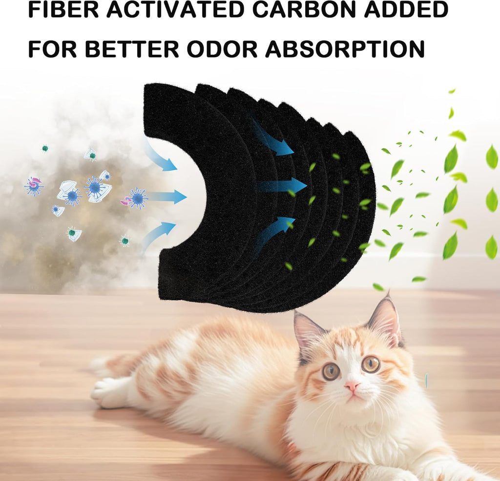 Caqeaus pet safe non toxic charcoal filter pads for indoor odor control.
