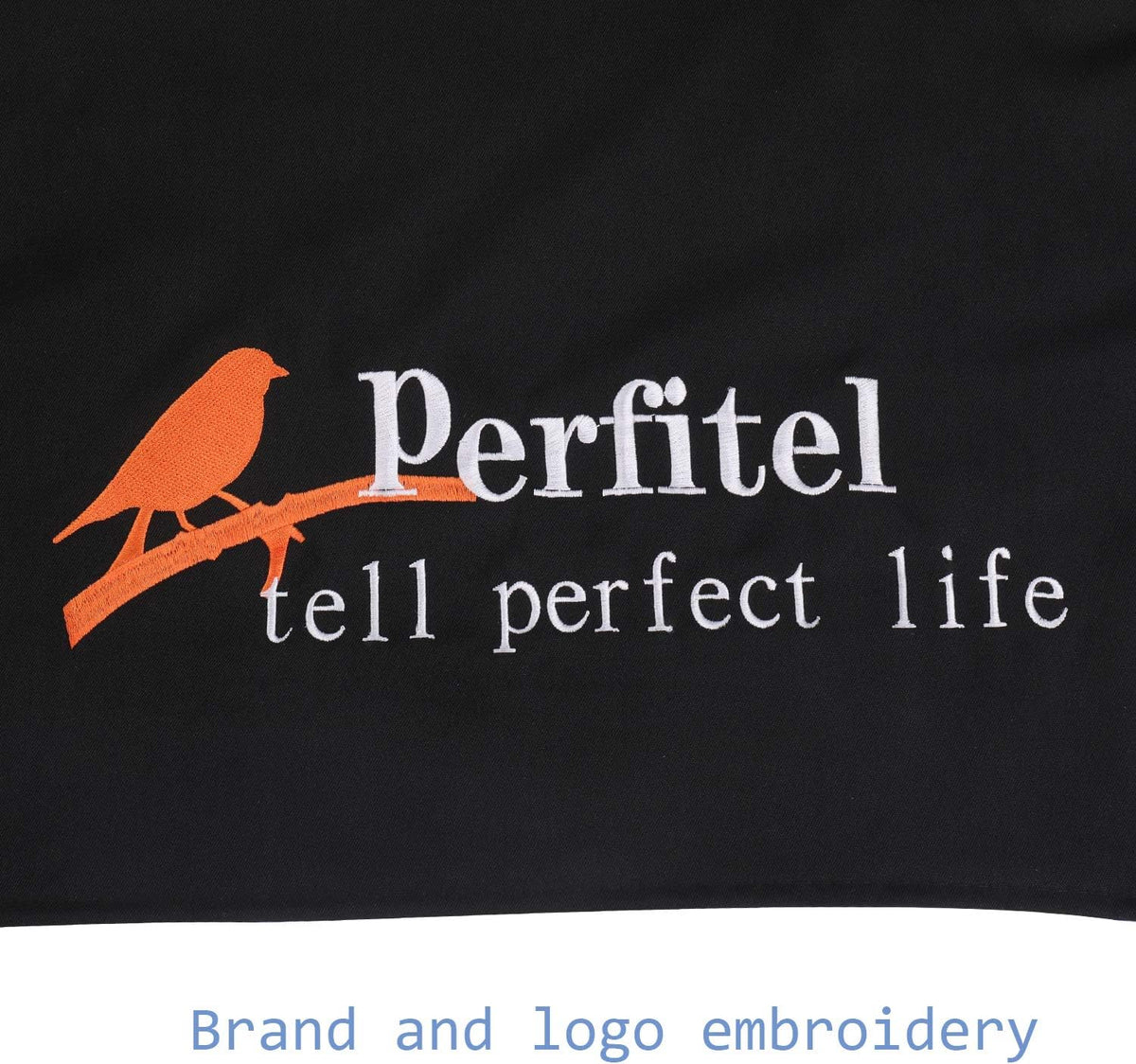 Perfitel blackout cover installed on a large rectangular bird cage