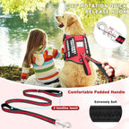 MOOGROU red no-pull dog harness with a service dog in training patch attached to the side panel