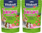 Vitakraft Drops Rabbit Guinea Pig Hamster Treats Watermelon Flavor 4.4 Ounce Bag Delicious Yogurt Enriched Drops with Fruity Flavor Nutritious Small Animal Snacks for Rabbits Guinea Pigs and Hamsters - Image 10