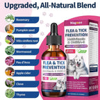 Flea & Tick Prevention for Dog and Cat, Natural Oral Flea & Tick Support Drops with Multivitamin Omega-3 for Pets - Supports Healthy Skin & Coat - Flea Herbal Drops All Breeds and Sizes - Bacon - Image 9