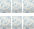 Six month supply of white pet food moisture control bags for humidity protection