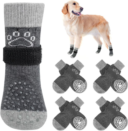 SCENEREAL Dog Socks to Prevent Licking Paws for Hot/Cold Pavement Anti Slip, Dog Shoes for Hardwood Floors, Dog Boots & Paw Protectors with Grippers for Small Medium Large Senior Dogs - Image 9