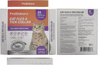 Cat wearing ProElobara flea prevention collar outdoor