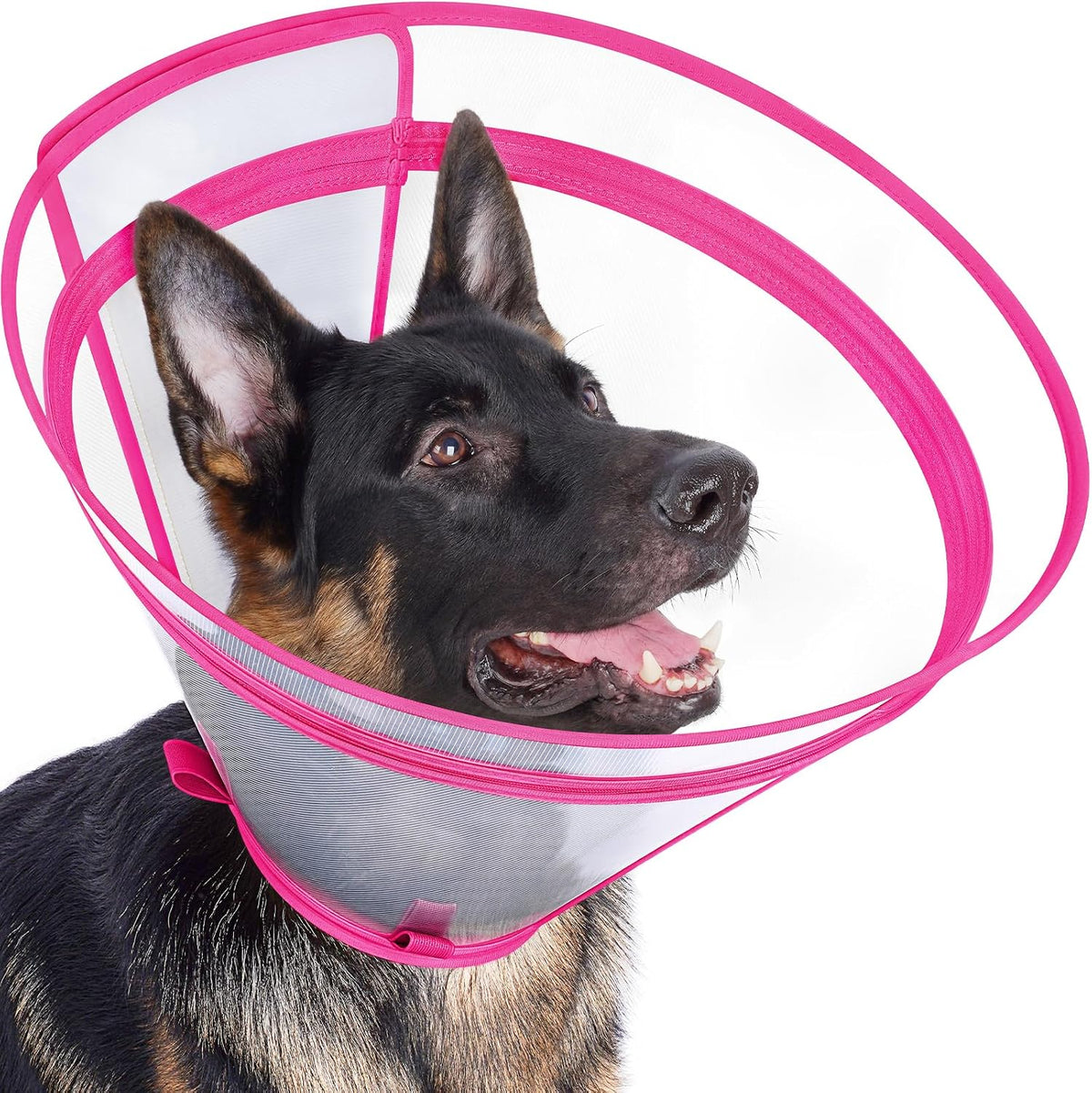 Dog Cone to Stop Licking, Clear Recovery Collar with Detachable Zipper, Sturdy Elizabethan Collar for Large Medium Small Dogs, Soft Adjustable Cone After Surgery Patented, Blue XL - Image 10