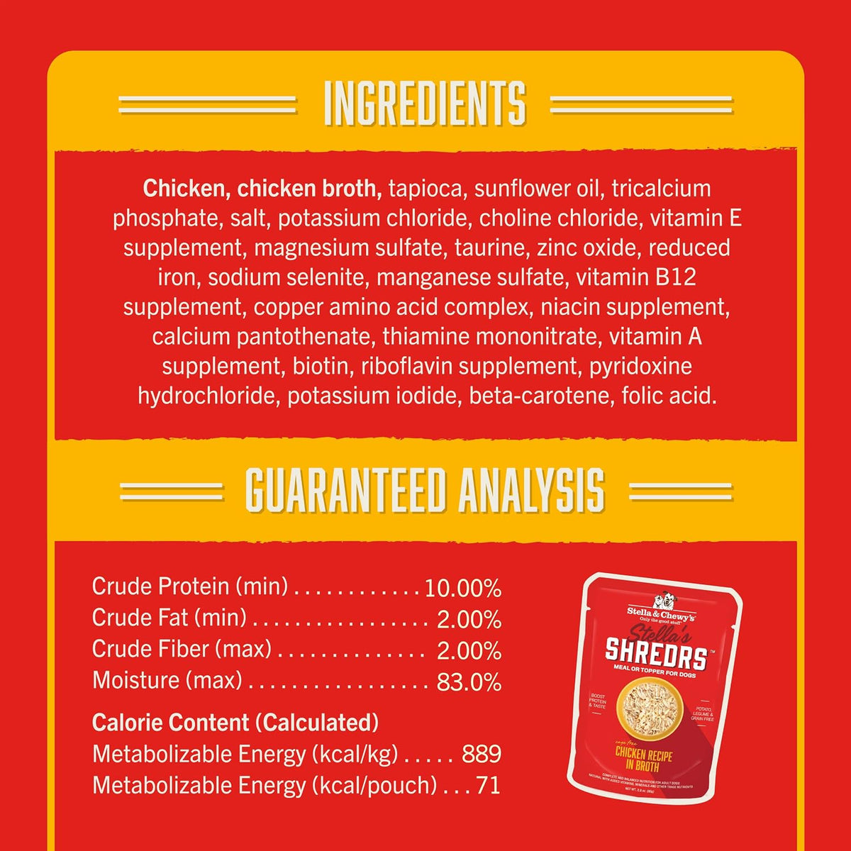 Authentic USA imported Stella & Chewy's dog food