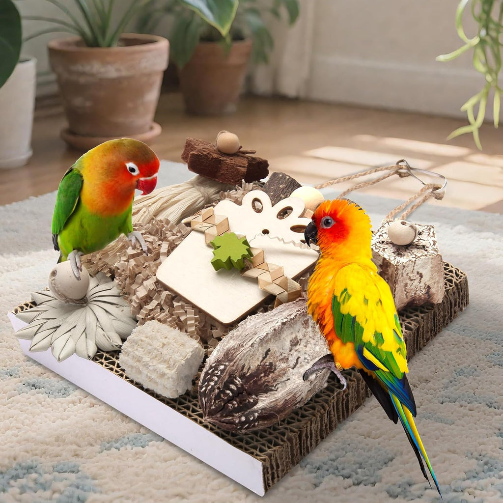 Kyouki pet bird enrichment toy packaging and unit