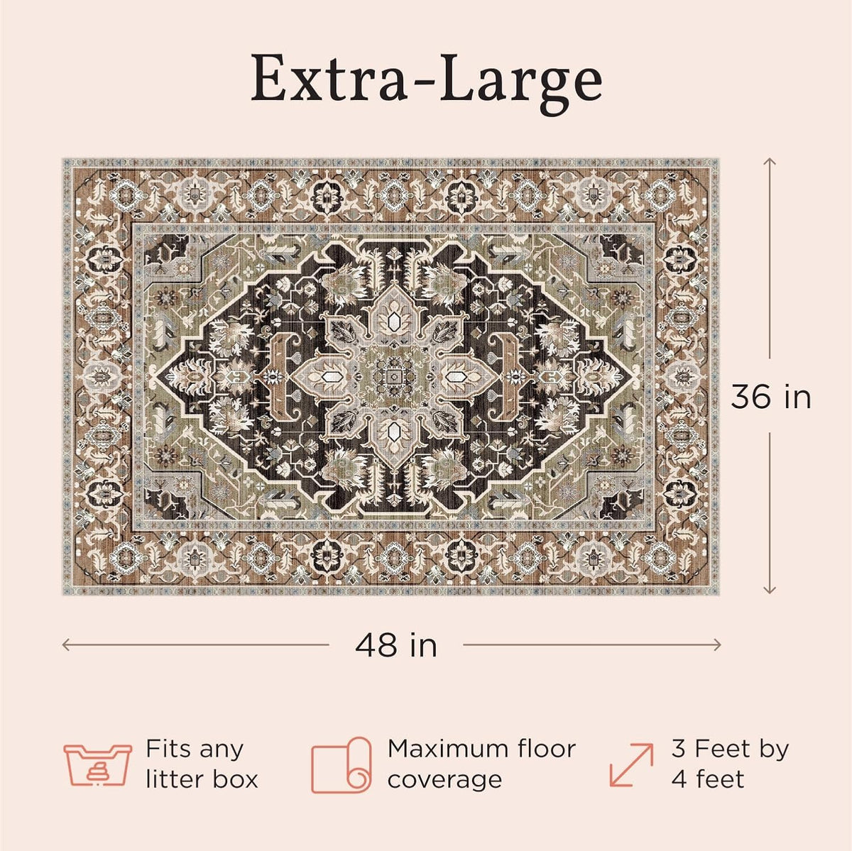 Lovewag Pets cat litter trapping mat soft polyester surface for paws