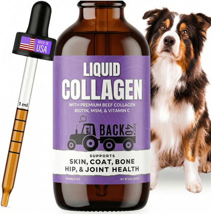 Back 40 Dogs grass-fed collagen peptides for dog hip and joint mobility support