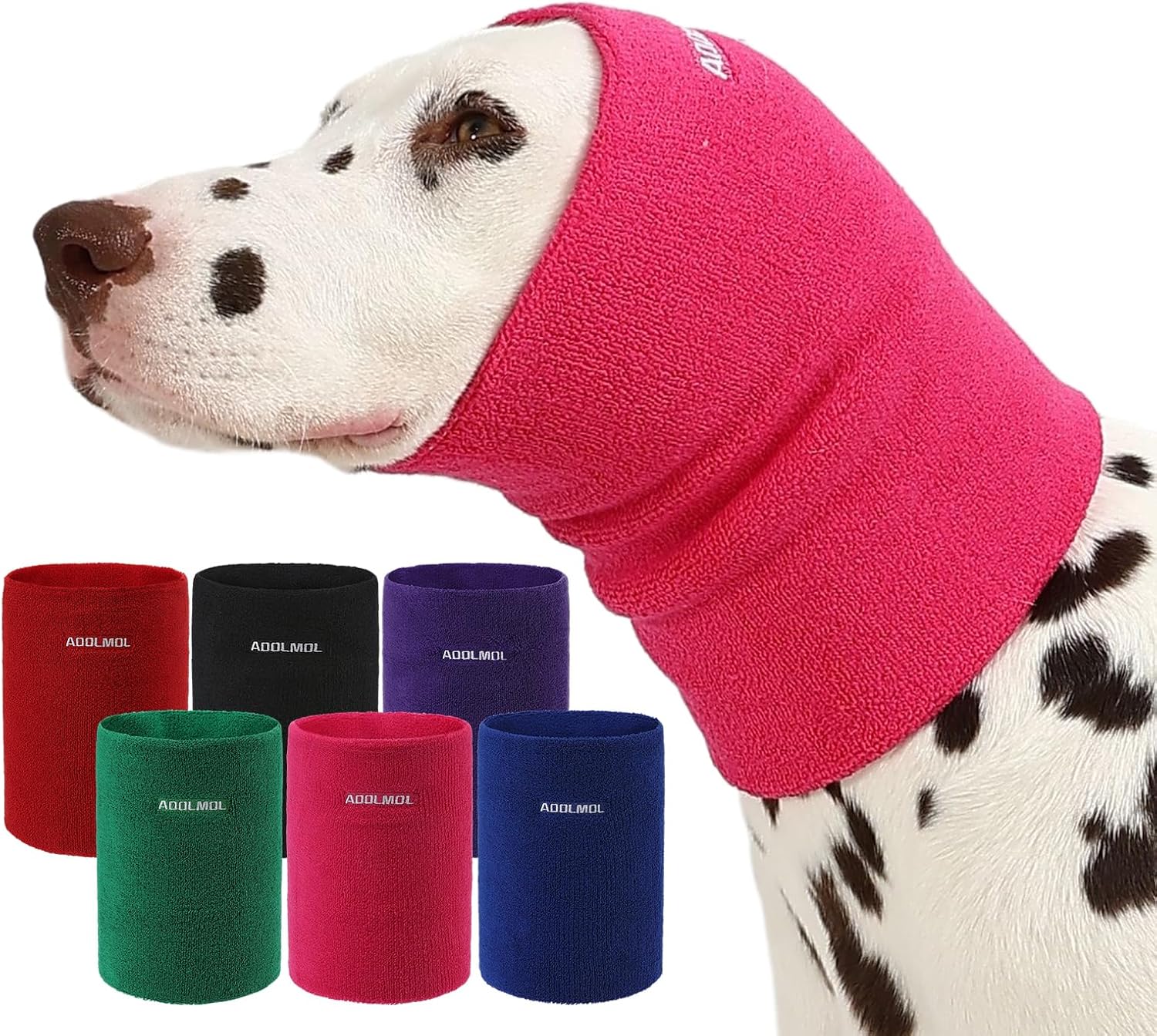 Dog & Cat Calming Hoodie - Soft Double-Layer Ear and Neck Cover for Anxiety Relief & Noise Protection, Elastic Pet Head Wrap for Grooming, Bath, Drying & Fireworks - Image 9
