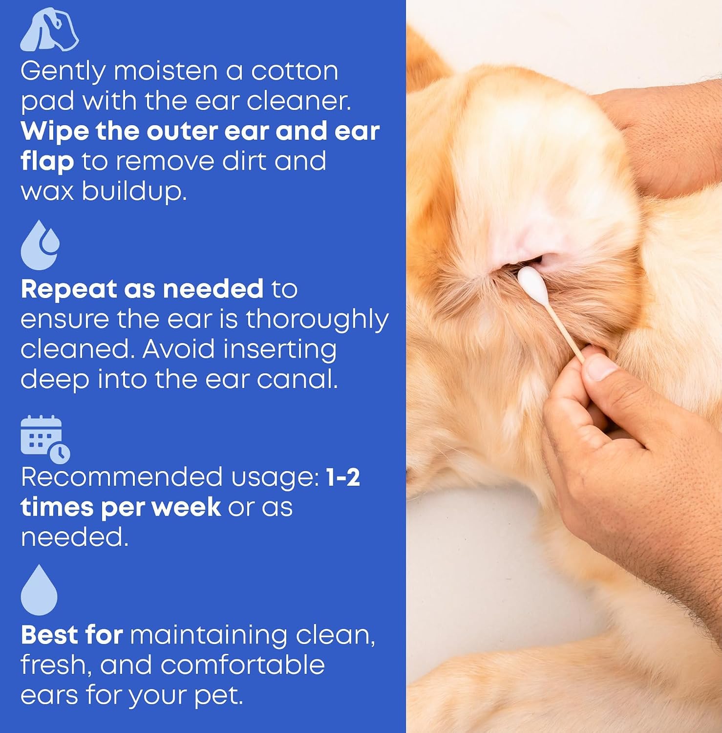 Pet ear care solution bottle 3.4 fluid ounces