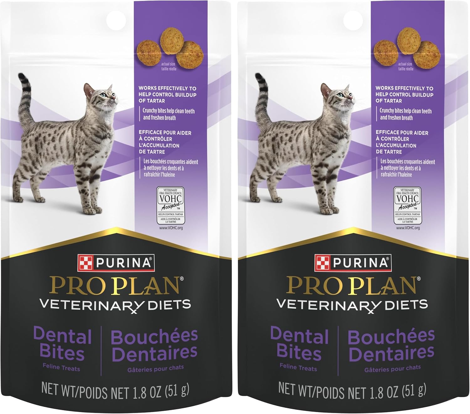 Purina Pro Plan Veterinary Diets Dental Bites Cat Treats - 1.8 oz. Pouch - Image 12