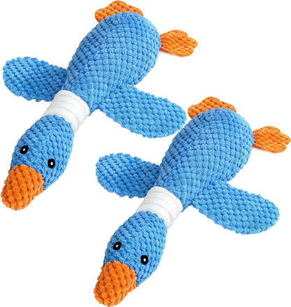 Vitscan Upgraded Goose Indestructible Dog Toys for Aggressive Chewers Small Medium Large Breed, Crinkle Squeaky Plush Dog Puppy Chew Toys for Teething, Duck Puppy Toys - Image 14