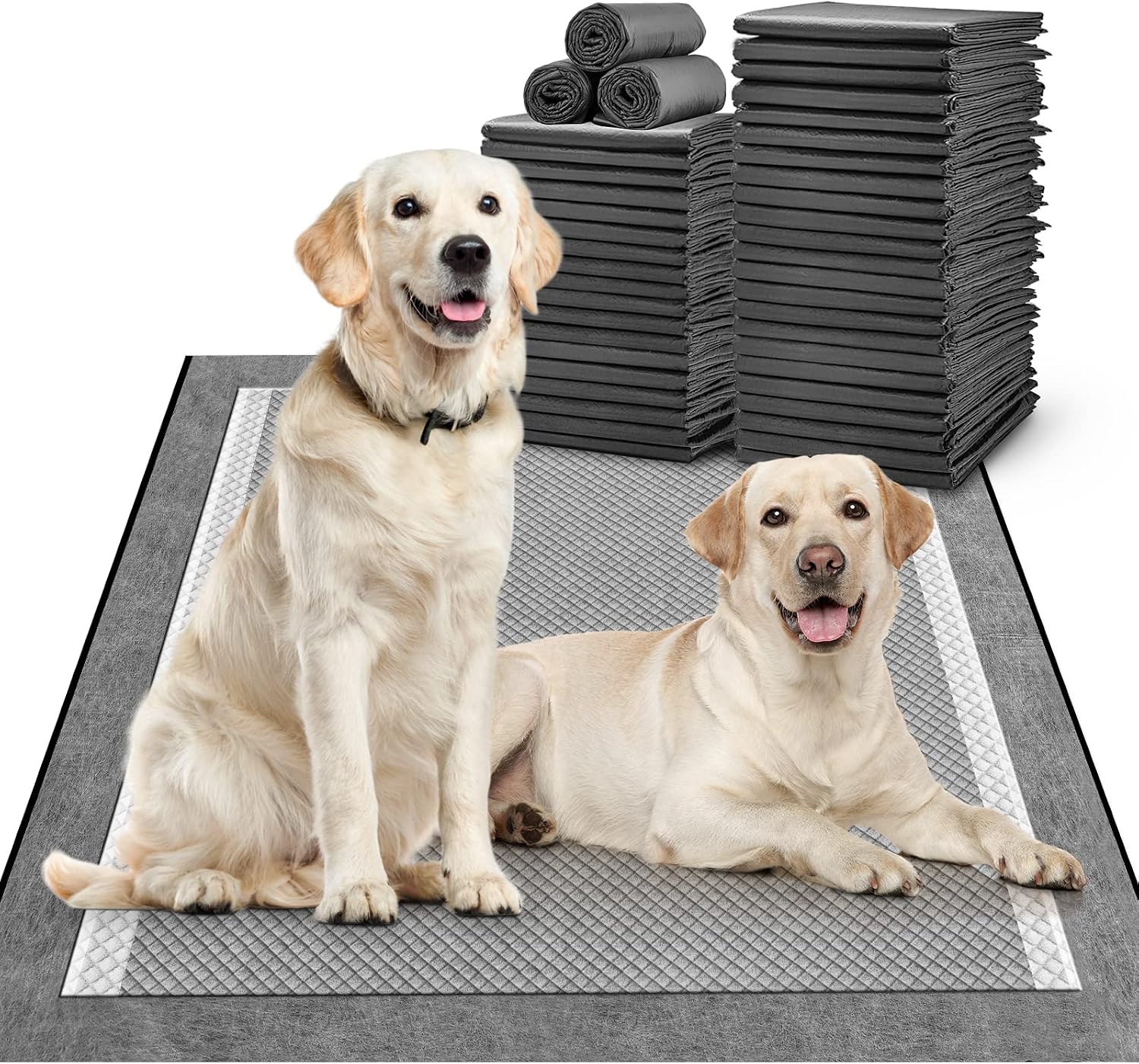 MIZOK Pee Pads for Dogs 28x34in Charcoal Dog Pads Extra Large, Super Absorbent Odor Eliminating Leak-Proof, Dog Pee Pads with Activated Carbon for Large Breeds, Disposable (40 Count) - Image 12