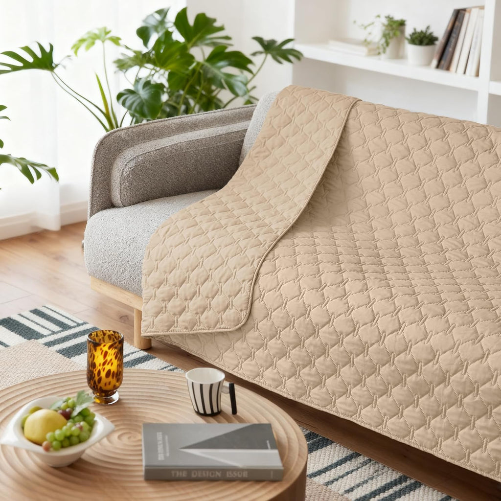 Gogobunny premium imported pet blanket protecting home upholstery from mud stains