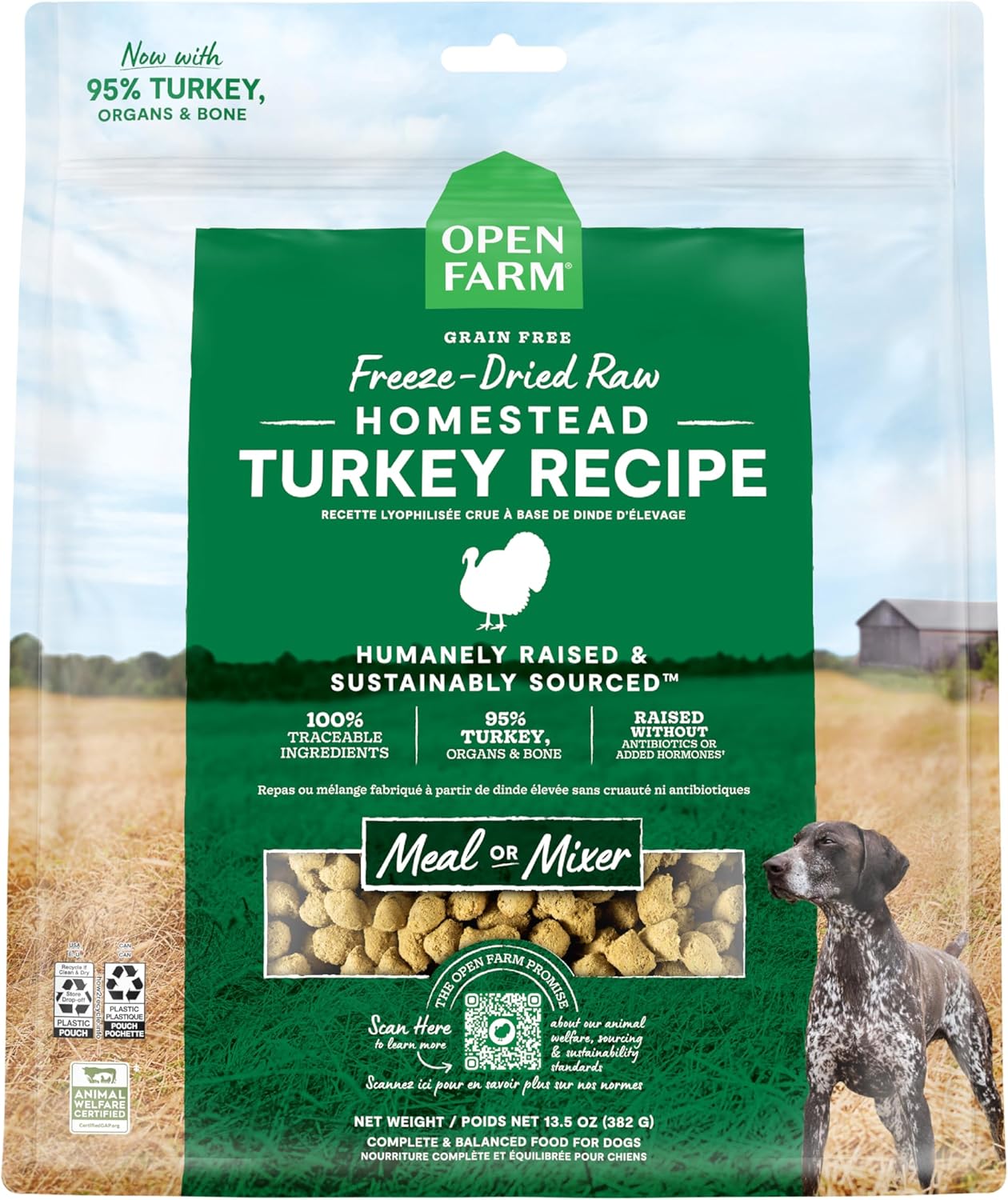 Open Farm, Freeze Dried Raw Dog Food, Morsels with 95% Meat, Organs & Bone, Organic Produce & Superfoods, Complete Meal or Freeze Dried Dog Food Topper, Grass-Fed Beef Recipe, 13.5oz Bag - Image 13