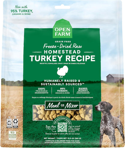 Open Farm, Freeze Dried Raw Dog Food, Morsels with 95% Meat, Organs & Bone, Organic Produce & Superfoods, Complete Meal or Freeze Dried Dog Food Topper, Grass-Fed Beef Recipe, 13.5oz Bag - Image 13