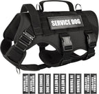 WINSEE service dog vest harness for large dog front view showing comfortable chest padding