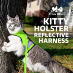 High-visibility cotton cat vest with secure hook-and-loop closure mechanism.