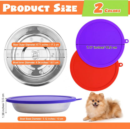 Patelai portable pet dishes with airtight sealable containers for small dogs