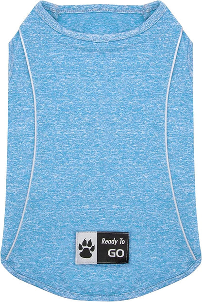 Kyeese reflective dog shirt blue front view