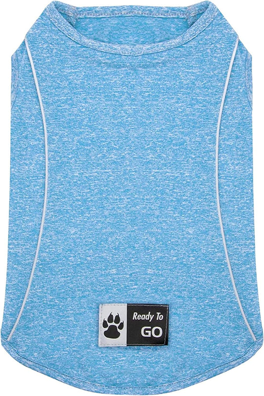 Kyeese reflective dog shirt blue front view