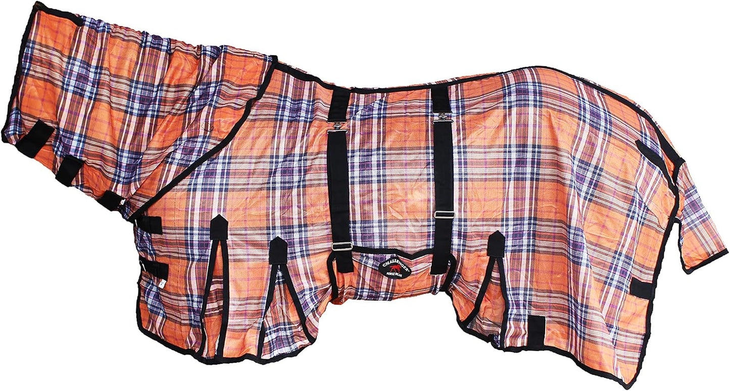 Challenger summer fly sheet side view illustrating shoulder gussets and bellyband closures