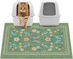 Unicorn Catcher Cat Litter Mat 24" x 15" Non-Slip Litter Box Mat Washable Litter Catcher Mat for Litter Box Indoor Food Mat Supplies Essentials, DarkSeaGreen - Image 15