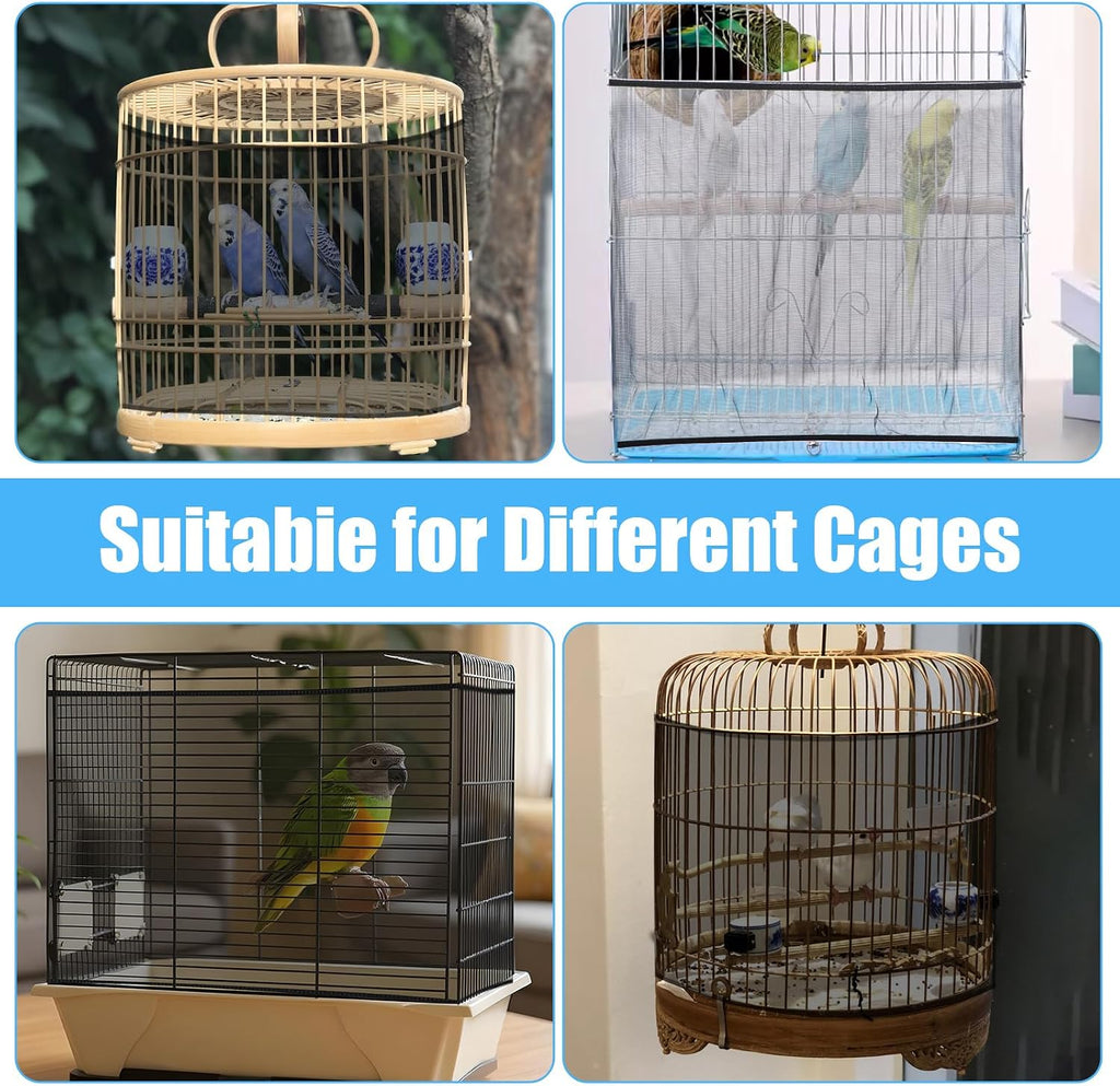Adjustable locking buckle feature on the bird cage skirt
