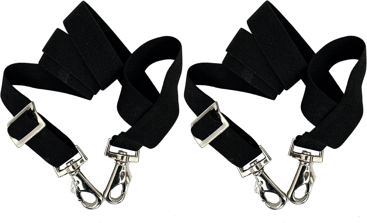 Side angle view of the one inch wide heavy duty elastic material used in the Majestic Ally horse replacement hardware strap.