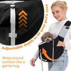 CynosCape cat carrier worn in crossbody style