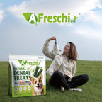Close up of healthy turkey dental sticks for canine oral care